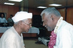 Welcome of Mr. Gupta By Shri Narsingh Baitha (Ex Minister, Bihar) Sulabh International, Delhi.